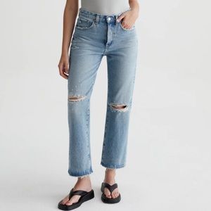 AG Kinsley HIGH-RISE CROP NWT 30 IDYLLIC DESTRUCTED
